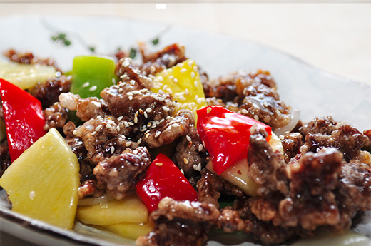 Beignets de boeuf à la sauce aigre-douce