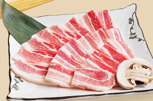 Barbecue poitrine de porc + un bol de riz blanc
