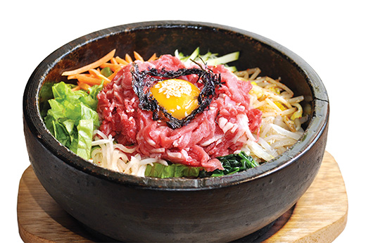 Bibimbap aux boeuf cuit