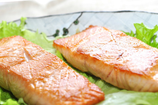Pavé de saumon à la sauce soja